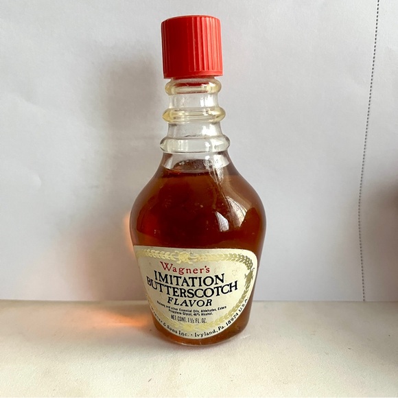 Wagner’s Other - Antique Kitchen Flavor Bottle - full- unused- Wagners Butterscotch Decor Accents